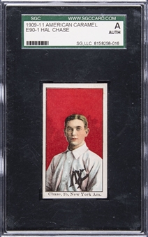 1909-11 E90-1 American Caramel Hal Chase - SGC Authentic 